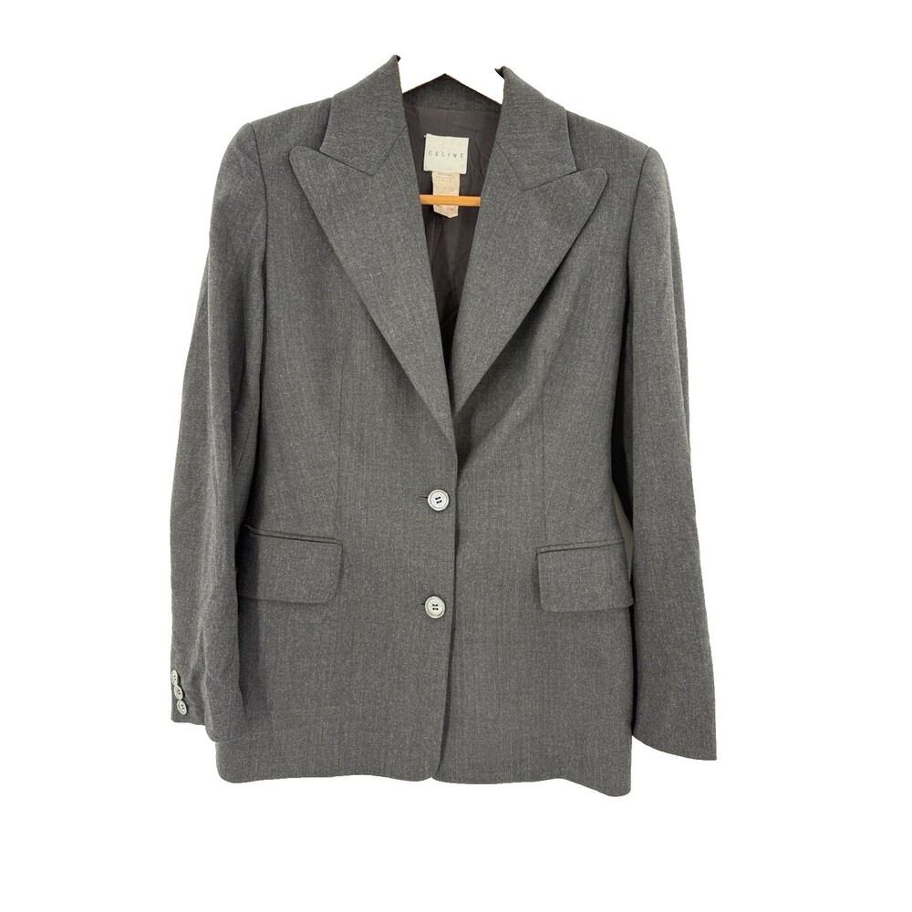 Celine Paris Gray Two Button, 3 Button Sleeve Bla… - image 8